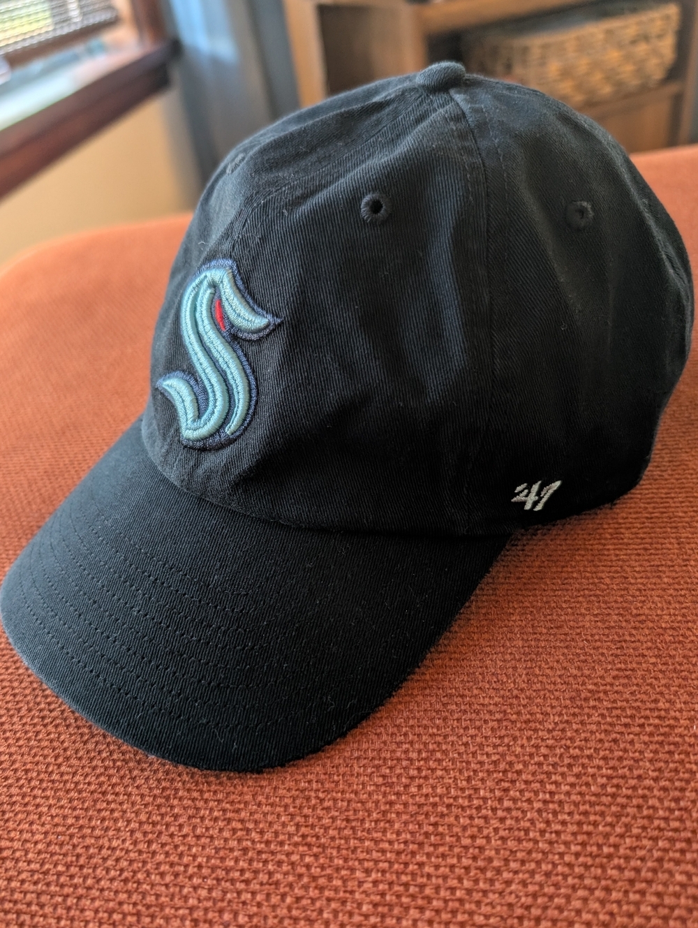 47 Black Dad Cap Seattle Kraken